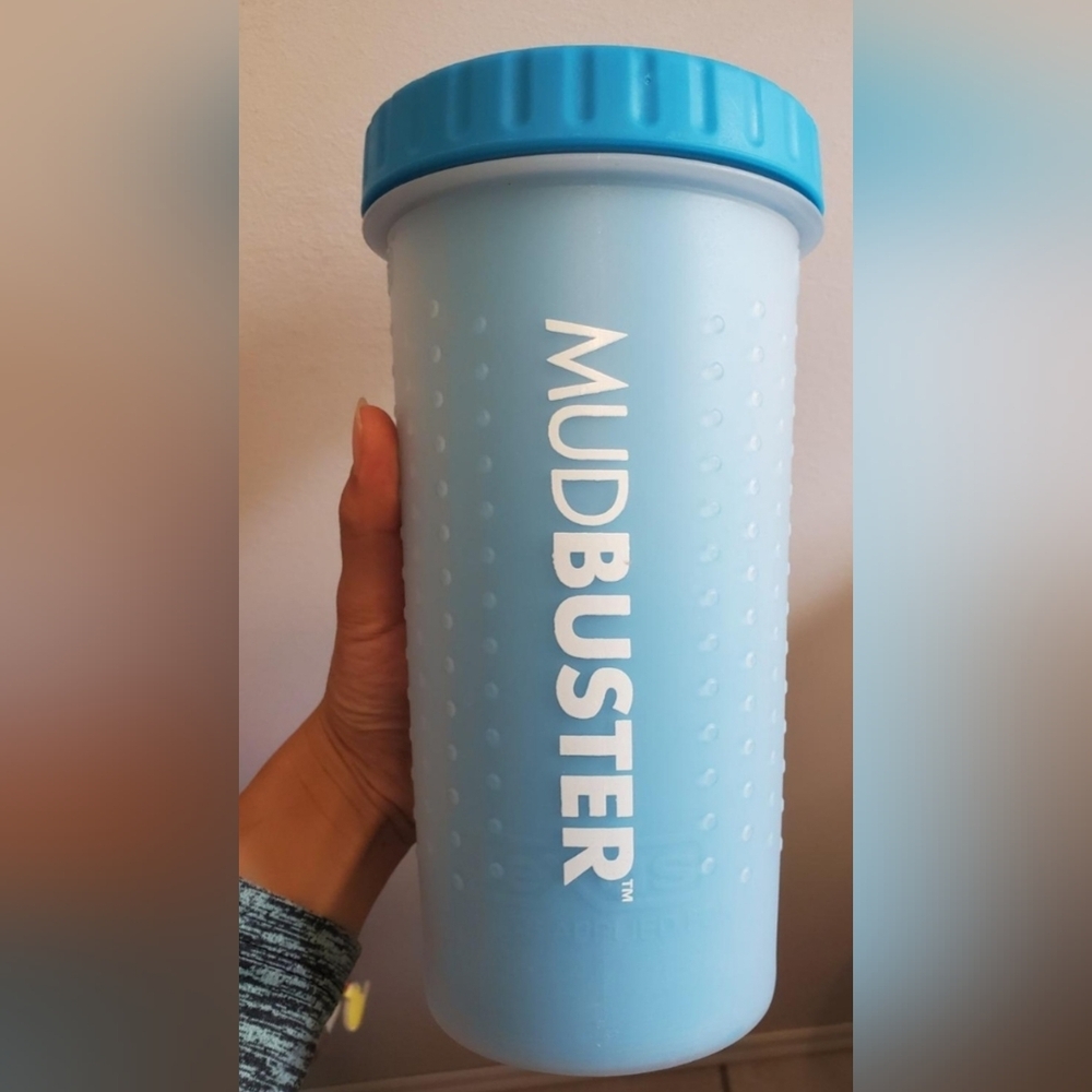 Dexas MudBuster Large Portable Pro Blue Paw Cleaner for Dogs Large Oblong as new